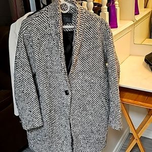 Black and White twead coat